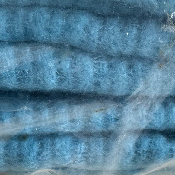 Vintage New Old Stock Beacon Napped Thermal Twin/Full Blanket Blue Satin Edge - Picture 7 of 14